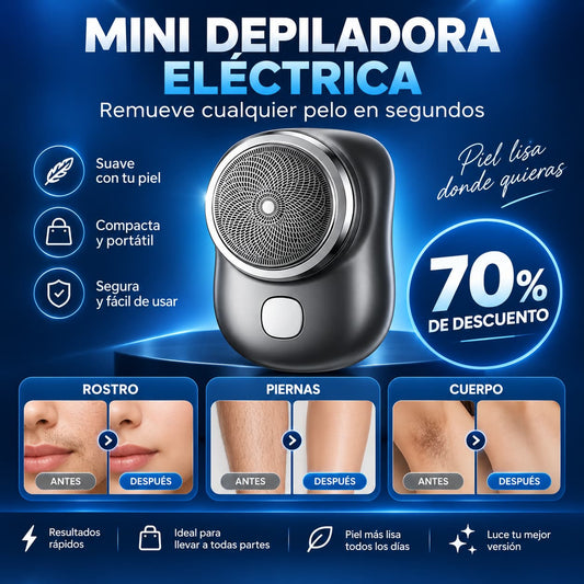 Mini Afeitadora Eléctrica ShaverPro® - ¡70% DE DESCUENTO SOLO HOY – ÚLTIMAS UNIDADES! 🔥