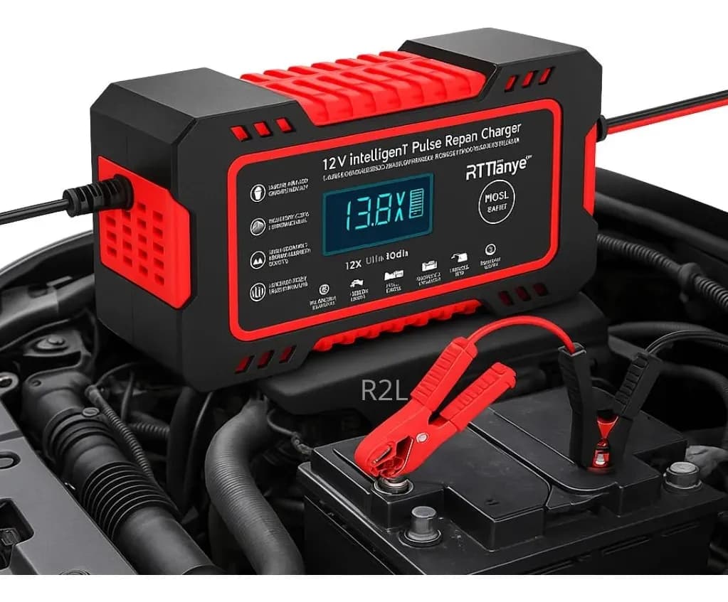 TurboPower® Cargador y Reparador Inteligente de Batería + Kit de 46 Herramientas GRATIS🔥